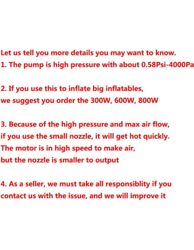 BOMPOW Bomba de Aire Eléctrica 130W Inflables Rápida Negra