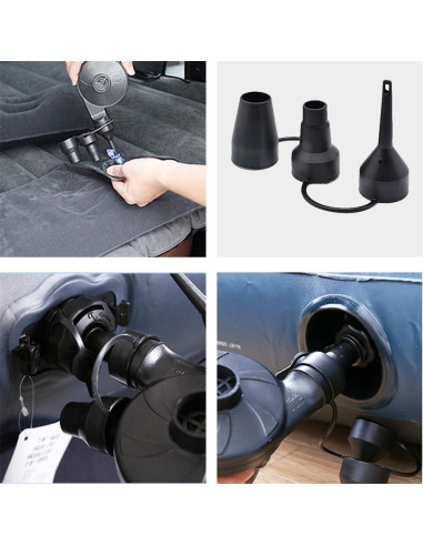 BOMPOW Bomba de Aire Eléctrica 130W Inflables Rápida Negra