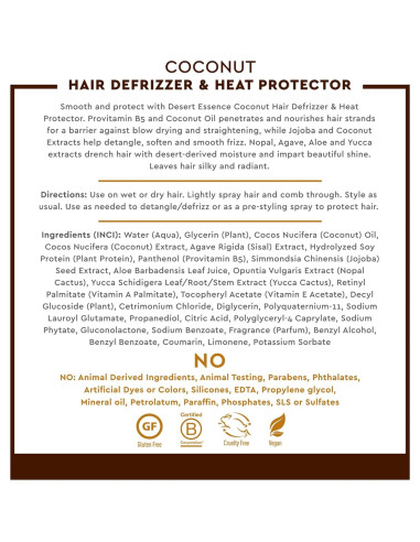 Protector de Cabello Desert Essence 236ml Antifrizz Vegano