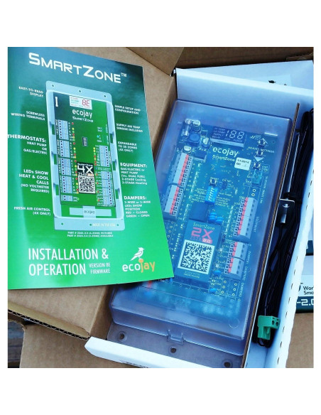 Controlador HVAC de 2 Zonas ECOJAY SmartZone con Sensor LED