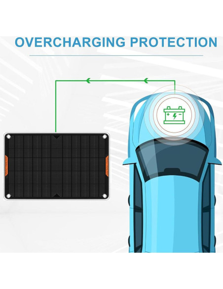 Cargador Solar Hoysicy 10W 12V con Clip y Adaptador