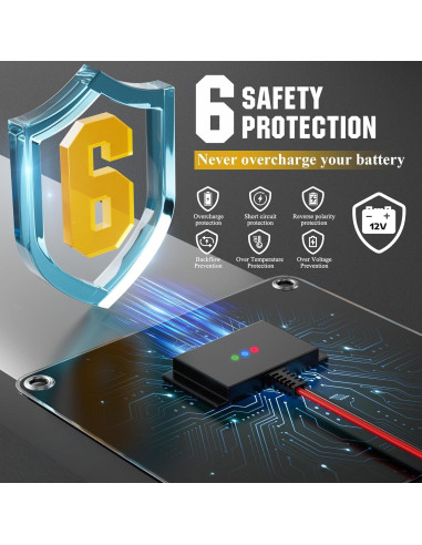 Cargador Solar Hoysicy 10W 12V con Clip y Adaptador