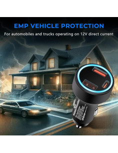 Protección EMP Haoguo CC-Y16 12V con Puertos USB 2