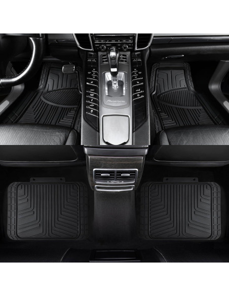 Alfombrillas de Goma Premium Amazon Basics Juego de 4 Piezas