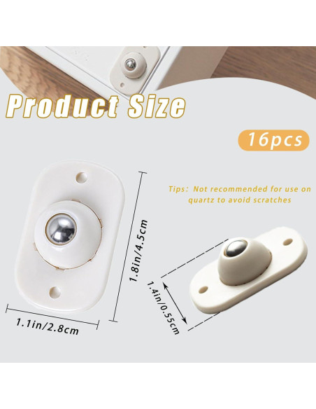 16 Ruedas Mini Autoadhesivas Tatibana 360 para Electrodomésticos