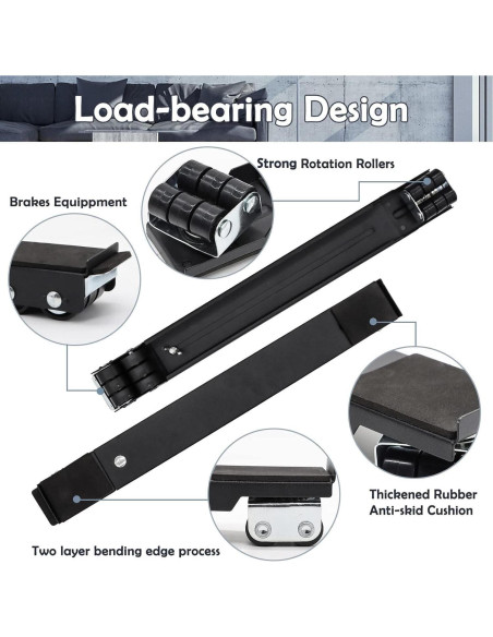 Rodillos Universales Zatozkar para Muebles 700kg 24 Ruedas