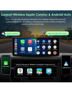 Pantalla CarPlay 9.26" APHQUA GPS Bluetooth para Coche 2