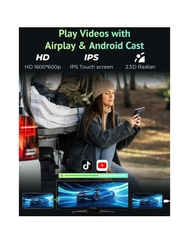 Pantalla CarPlay 9.26" APHQUA GPS Bluetooth para Coche