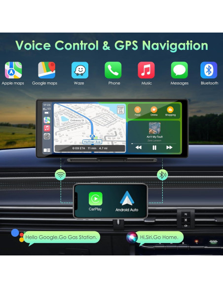Pantalla CarPlay 9.26" APHQUA GPS Bluetooth para Coche