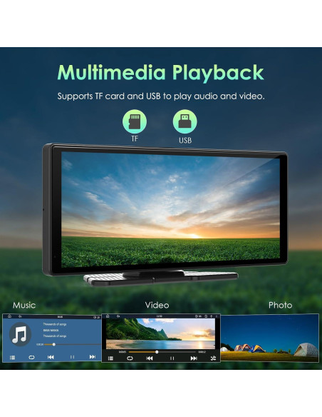 Pantalla CarPlay 9.26" APHQUA GPS Bluetooth para Coche