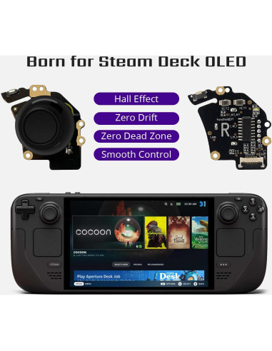 Joystick Hall HandheldDIY para Steam Deck OLED, Cero Deriva