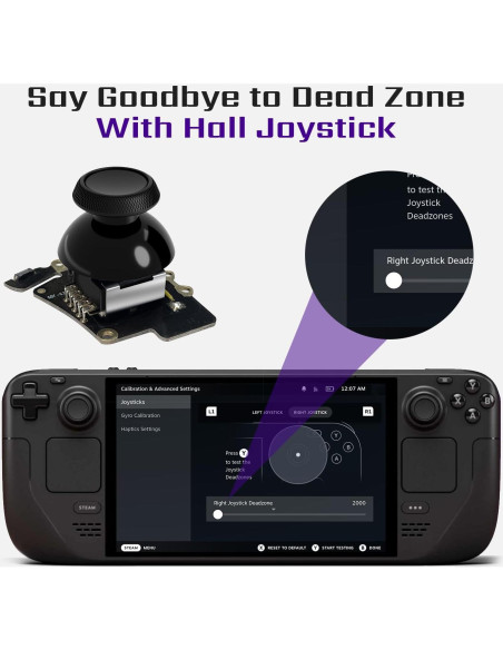 Joystick Hall HandheldDIY para Steam Deck OLED, Cero Deriva