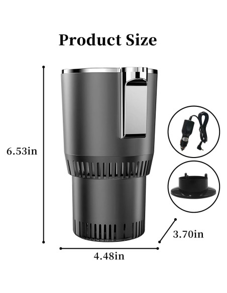Taza de coche inteligente HPYDIY 2-en-1 caliente y fría
