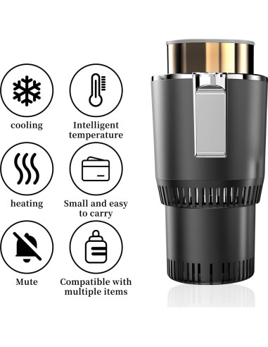Taza de coche inteligente HPYDIY 2-en-1 caliente y fría