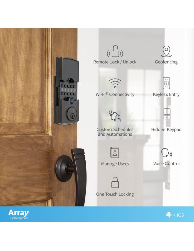 Cerradura Inteligente Cooper Array Cromo Pulido WiFi