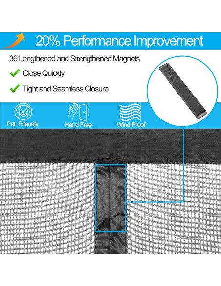 Pantalla de Garaje Anrukler 16x7FT Magnética Resistente