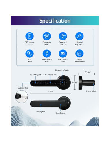 Cerradura Inteligente CATCHFACE C6 Biométrica Control App
