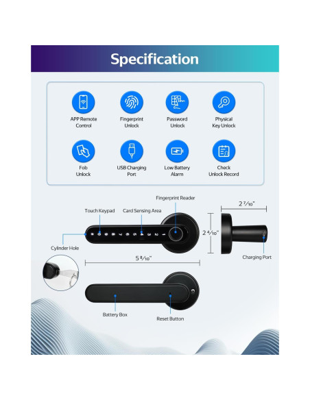 Cerradura Inteligente CATCHFACE C6 Biométrica Control App