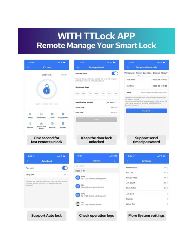 Cerradura Inteligente CATCHFACE C6 Biométrica Control App