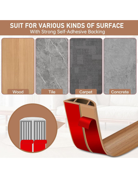 Cubierta de cable para suelo LSGCQ 3,05 m madera clara