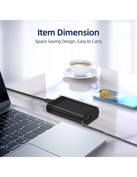 Cargador HP Slim 65W USB C para Envy, Spectre, Chromebook