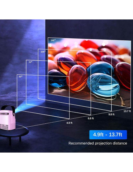 Proyector UN UNITEDTIME 1080p WiFi Bluetooth 12000 lúmenes