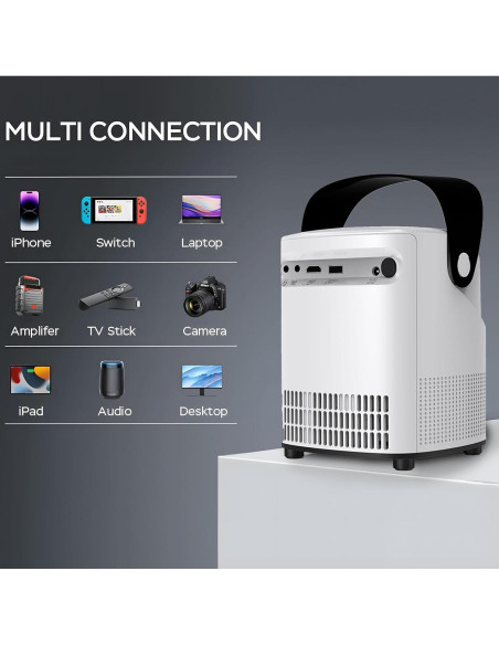 Proyector UN UNITEDTIME 1080p WiFi Bluetooth 12000 lúmenes