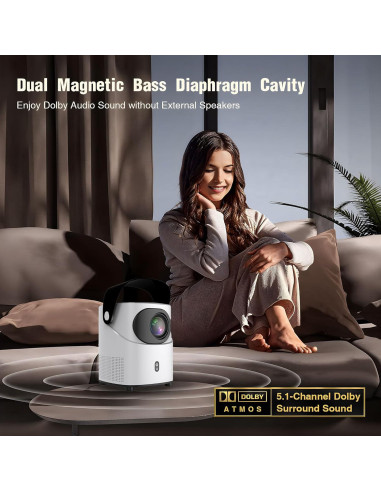 Proyector UN UNITEDTIME 1080p WiFi Bluetooth 12000 lúmenes