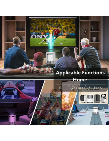 Proyector UN UNITEDTIME 1080p WiFi Bluetooth 12000 lúmenes