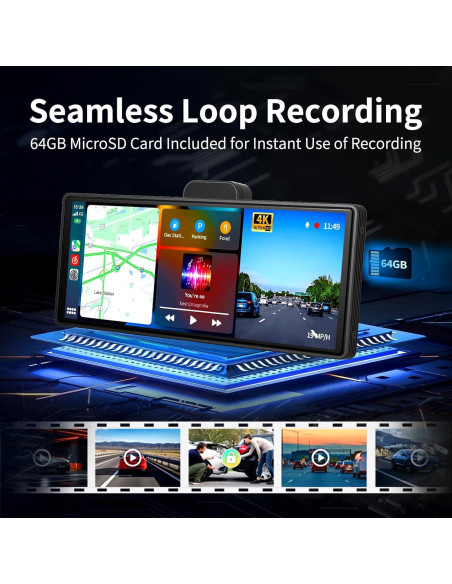 Pantalla 10.26" Imagebon Carplay 4K con cámara trasera