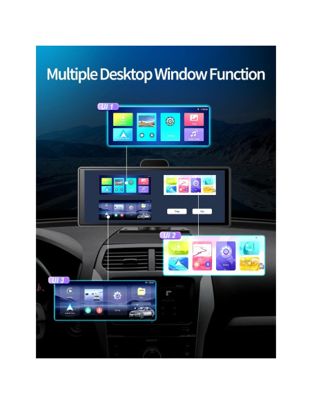 Pantalla 10.26" Imagebon Carplay 4K con cámara trasera