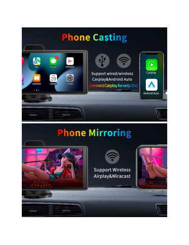 Pantalla 10.26" Imagebon Carplay 4K con cámara trasera