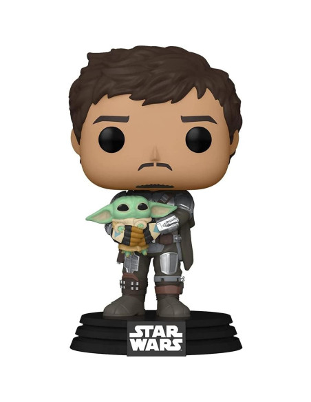 Funko Pop! Star Wars Mandaloriano con Grogu 9.5 cm