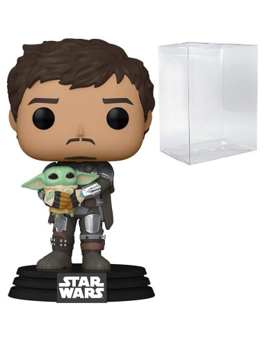 Funko Pop! Star Wars Mandaloriano con Grogu 9.5 cm