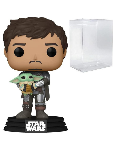 Funko Pop! Star Wars Mandaloriano con Grogu 9.5 cm