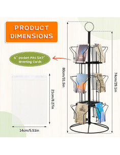 Soporte Giratorio para Tarjetas Resurhang 3 Niveles 2 Pcs 2