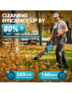 Soplador de Hojas AceSky LB-8191 Inalámbrico 580 CFM 2