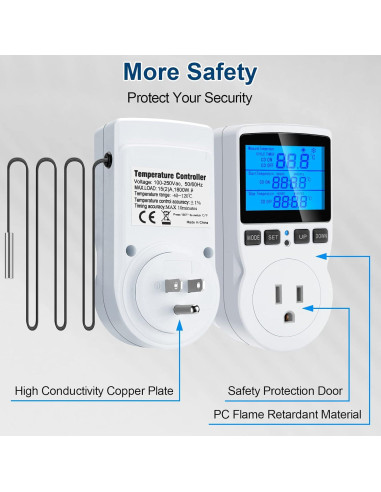 Controlador de Temperatura Digital MakerHawk TC816 1800W