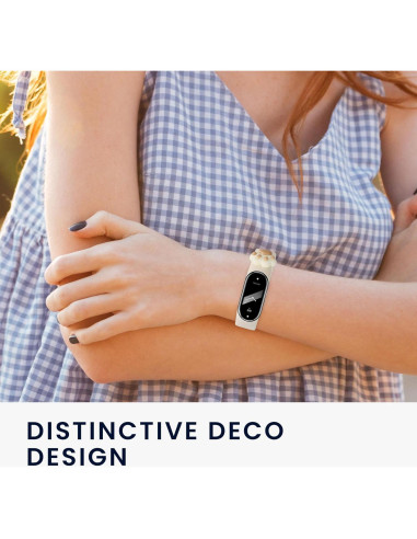 Banda de TPU para Xiaomi Mi Band 8 - Gato Blanco - KW-Commerce