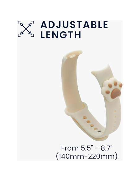 Banda de TPU para Xiaomi Mi Band 8 - Gato Blanco - KW-Commerce