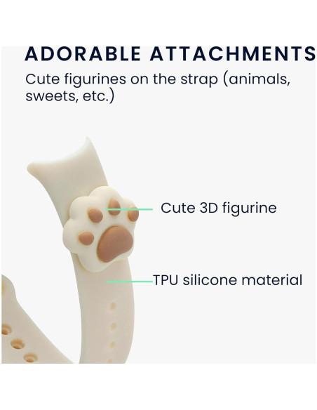 Banda de TPU para Xiaomi Mi Band 8 - Gato Blanco - KW-Commerce