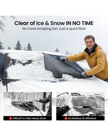 Cubierta de Parabrisas REEVAA Mejorada para Nieve y Hielo