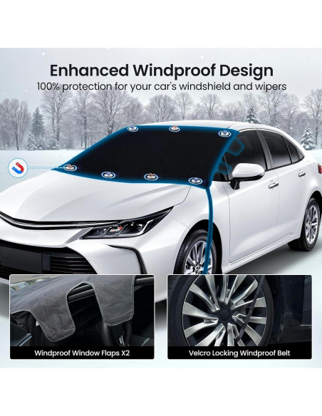 Cubierta de Parabrisas REEVAA Mejorada para Nieve y Hielo