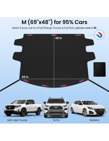 Cubierta de Parabrisas REEVAA Mejorada para Nieve y Hielo