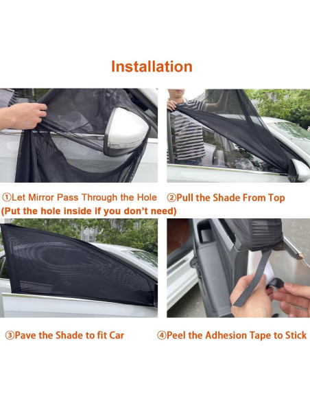 Cubierta de Ventana Frontal Soulian 40 cm 2Pack Anti-UV