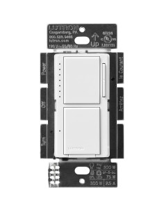 Dimer y Interruptor Doble Lutron Maestro LED+ 75W Blanco 2