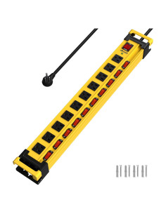 Regleta de 10 Salidas Plug'n con Protector de 3300J y Cable de 2.74m