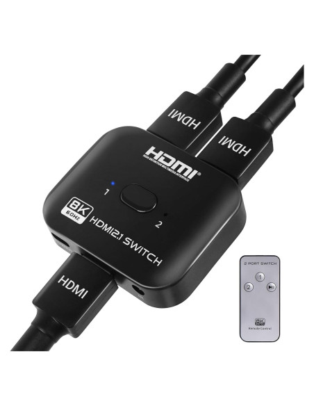 Conmutador HDMI 2.1 DGODRT 8K 60Hz 48Gbps Bidireccional