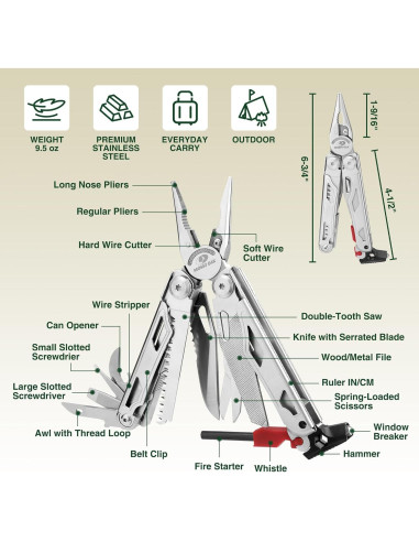 Multiherramienta MOSSY OAK 19-en-1 Acero Inoxidable EDC