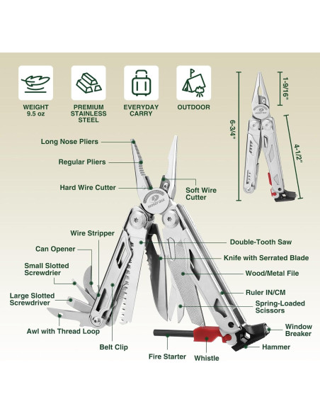 Multiherramienta MOSSY OAK 19-en-1 Acero Inoxidable EDC